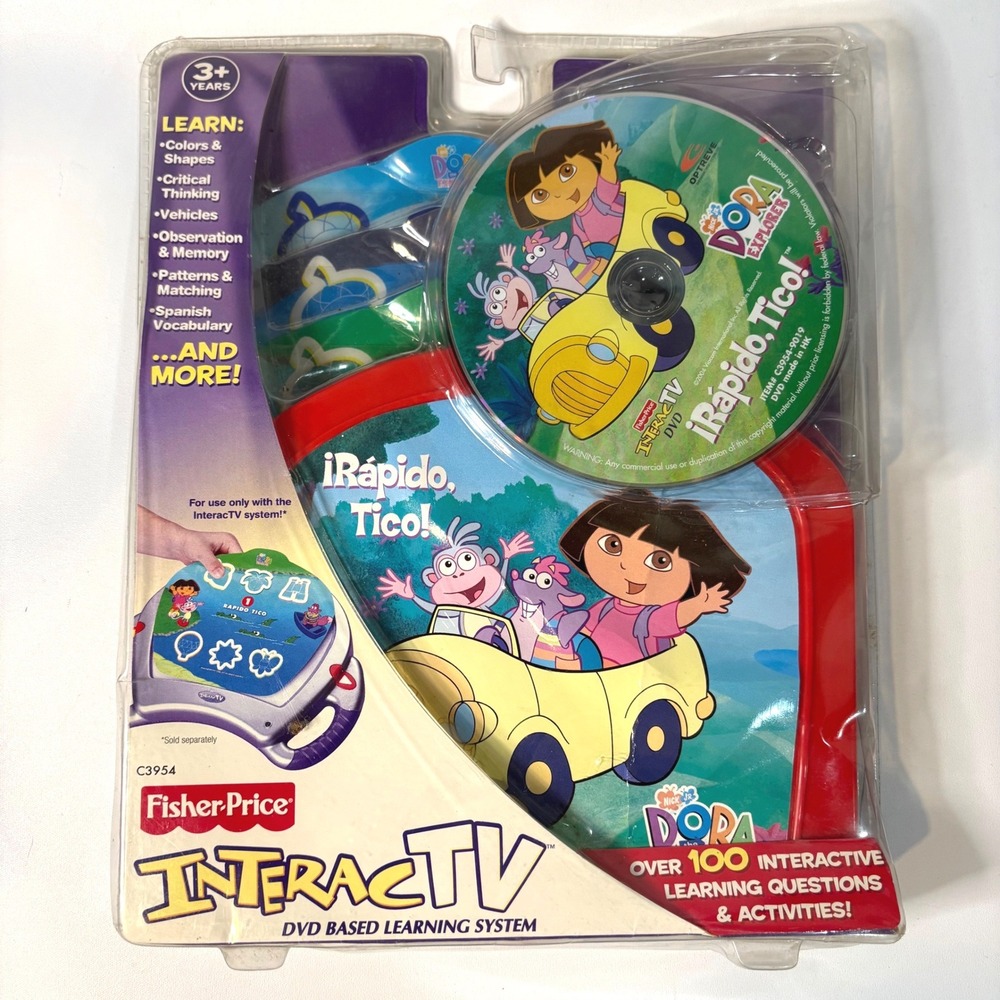 InteracTV Dora the Explorer Rapido Tico DVD Activity Cards C3954 NEW